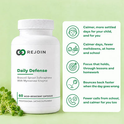 Rejoin Daily Defense for calmer, more settled days for your child: fewer meltdowns, focus that holds, bounces back faster